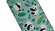 3D Panda Printed Wallet Casual Pu Long Purse Zip Around Clutch Purse Portable Handbag Phone Clutch Travel Card Holder Purse, Gift for Mom, Green