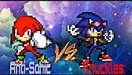 Anti-Sonic Vs Knuckles - Short Sprite Battle