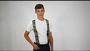 Camo Suspenders with Belt Clip Attachments and BuzzNot Belt