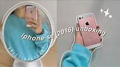 iphone se (2016) aesthetic unboxing 🌸 rosegold + little camera test in 2021