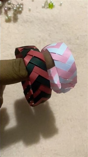 DIY cute paper bracelet/bangle #diy #tutorial #easycraft #bracelet #papercraft #bangles