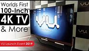 VU 100-Inch 4K TV Cost Rs. 800,000 Only | VU Launch Event 2019