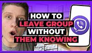 How To Leave Group on Viber Without Them Knowing