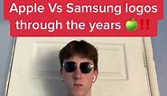 Apple vs samsung logos compared 🍏 #apple #samsung #history #logo