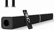 MZEIBO TV Sound Bar, Sound Bars for TV Bluetooth 5.0 Soundbar 50W 32Inch Split Soundbars with HDMI-ARC/Optical/AUX Connection, 2-in-1 Detachable Soundbar for Home Theater Audio