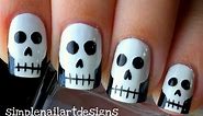Halloween Skull Nail Art Tutorial