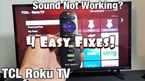 TCL Roku TV: No Sound or Audio is Delayed or Echoing? (FIXED!) 4 Solutions