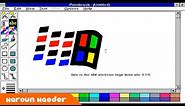 How to draw Old Windows flag logo using MS Paint in Windows 3.1!!!