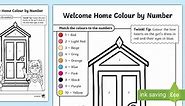 Welcome Home Printable Colour by Number