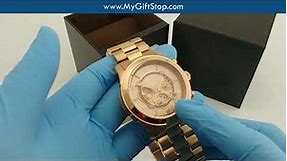 Michael Kors MK8096 Runway Chrono Rose Gold Steel Men's Watch Video