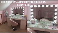 DIY Vanity Mirror With Lights | ONLY $40!