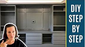 How to Paint Built In Bookshelves and Cabinets - Step by Step DIY