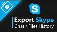 How to export chat / files history in Skype 2019