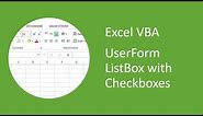 Excel VBA UserForm Listbox with Checkboxes