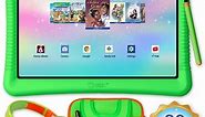 Contixo K102 10" Kids Tablet, Wireless Headphones and Tablet Bag | 64GB Storage, 80 Disney eBooks, Shockproof Case w/ Kickstand & Stylus Green