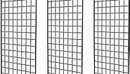 Grid Wall Commercial Grade Gridwall Panels – Heavy Duty Grid Panel for Any Retail Display Wall Grid 2' Width x 5' Height, Black (Pack of 3)