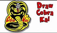 HOW TO DRAW COBRA KAI LOGO Step by Step Drawing Marker Tutorial. Guided Cobra Kai Sign Drawing