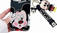 iFiLOVE for iPhone 13 Pro Max Mickey Mouse Case with Charm Pendant Strap, Girls Boys Women Kids Cute Cartoon Character Wristband Bracelet Slim Soft Protective Case Cover for iPhone 13 Pro Max (Black)
