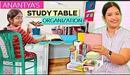 Anantya's STUDY TABLE Organization and HACKS | CookWithNisha