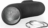 AC Infinity Flexible 8-Inch Aluminum Ducting, Heavy-Duty Four-Layer Protection, 8-Feet Long for Heating Cooling Ventilation and Exhaust