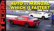 What's Faster an Automatic or Manual Hellcat? Watch This Drag Race to Find Out