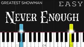 The Greatest Showman - Never Enough | EASY Piano Tutorial
