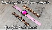 Samsung Galaxy Watch Active 2 Gold Aluminum with Stainless Steel Rose Gold Watch Bands