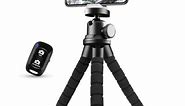 Sensyne Phone Tripod, Flexible Cell Phone Tripod with Phone Holder and Wireless Remote, Mini Travel Tripod Stand, Compatible with All Cell Phones, Cameras (Black) - Walmart.ca