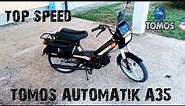Tomos A35 -TEST - REVIEW (MAX SPEED) - English subtitles