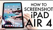 How To Screenshot On iPad Air 4!