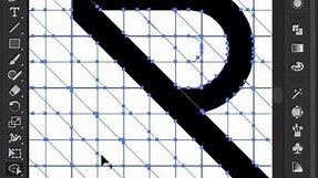 How to Design an R Letter Logo in Adobe Illustrator Using Grid | R Letter Logo Design Tutorial