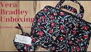 Vera Bradley Ultimate Travel Case and Travel Pill Case unboxing in the Perennials Noir pattern.