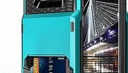 Vofolen Case for Galaxy S10e Case Wallet [4 Card Pocket] Card Holder Slot Scratch Resistant Dual Layer Protective Bumper Tough Rubber Armor Hard Shell Cover Case for Samsung Galaxy S10 E Light Blue