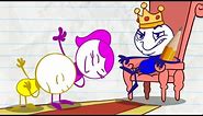 "Turn That Crown Upside Down" Pencilmate Becomes KING | Pencilmation Cartoons!