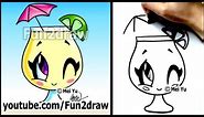 Cartoon Drawing Lessons - How to Draw a Summer Drink - Lemonade | Fun2draw | Online Art Classes