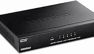 TRENDnet 5-Port Unmanaged 2.5G Gaming Switch, 5 x 2.5GBASE-T Ports, 25Gbps Switching Capacity, Backwards Compatible with 1000Mbps Devices, Fanless, Wall Mountable, Lifetime Protection, Black,TEG-S350