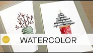 watercolor: easy Christmas cards