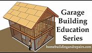 How To Build 20 x 24 Two Car Garage With Room Above - Building Education Part 4