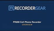 RecorderGear PR200 Bluetooth Cell Phone Call Recording Device, iPhone and Android Mobile Recorder