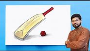 Easy Cricket Bat Drawing