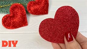 WoW! Beautiful Craft Ideas! Glitter Hearts Valentine's Day Craft