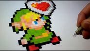 Pixel Art : How to draw Link (The Legend of Zelda)
