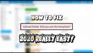 How To Fix Upload Failed | Roblox Shirt Template (EASY!) 2023