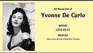 Yvonne De Carlo Movies list Yvonne De Carlo| Filmography of Yvonne De Carlo