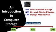 An introduction to Computer Storage - DAS, NAS & SAN #storage #databackup #windows #activedirectory