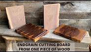 EndGrain Cutting Board Made From Only One Piece Of Wood ** Creative Challenge**