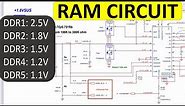 RAM Circuit Diagram for Laptop DDR2 DDR3 DDR4 DDR5 DDR1 Schematic analysis