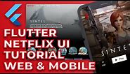 Flutter Netflix Clone Responsive UI Tutorial | Web and Mobile
