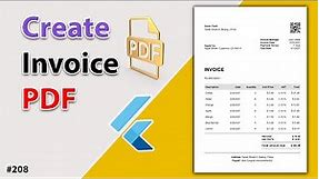 Flutter Tutorial - Create Invoice PDF Document