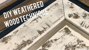 Easy distressed paint technique- Faux Weathered barnwood Tutorial